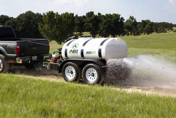 Truck 500 Gallon Water Trailer Dirt Road