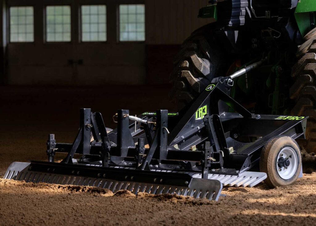 Side view of the TR3 Pro in an inside arena