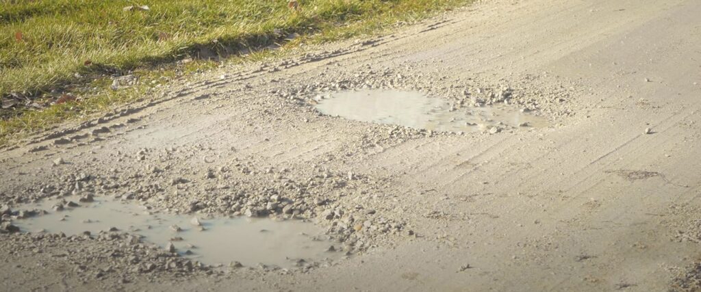 Gravel Driveway Pothole