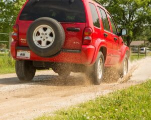 Pothole in gravel driveway