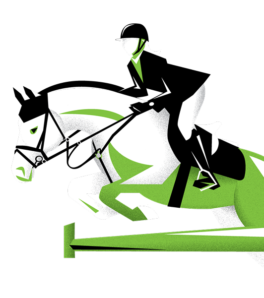Dressage Horse Illustration for ABI English Campaign