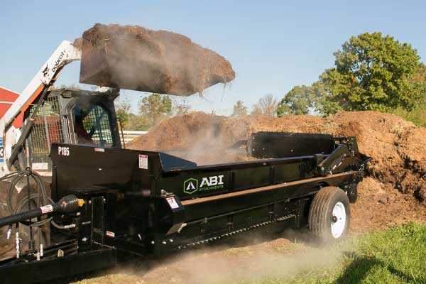 Manure Spreader PTO loading in dirt/soil.