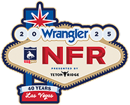 NFR Wrangler 2025 Logo - 40 Years Las Vegas Version
