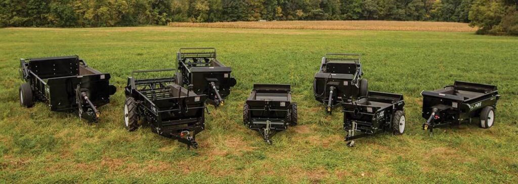 Manure Spreader - All Sizes Displayed and Empty