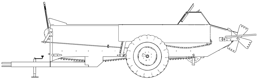 Line Drawing - 85ft GD Manure Spreader