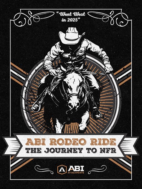 ABI Rodeo Ride Journey to NFR Poster - Brown, Black, White