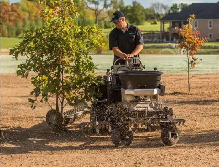 ABI Equipment being used to seed for new and better grass growth.