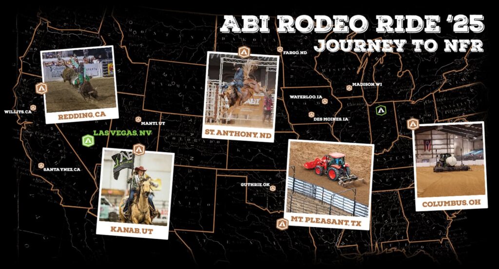 'ABI Rodeo Ride Journey to NFR '2025 Map