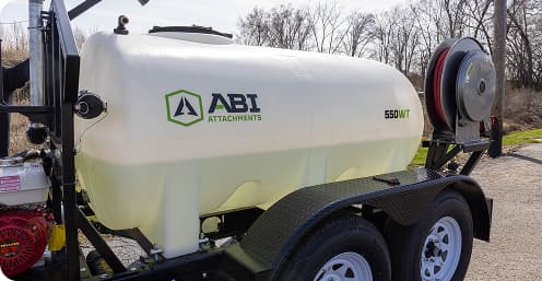 ABI Attachments 550 Gallon DOT PRO Water Trailer Full-Drain Custom Molded Protank